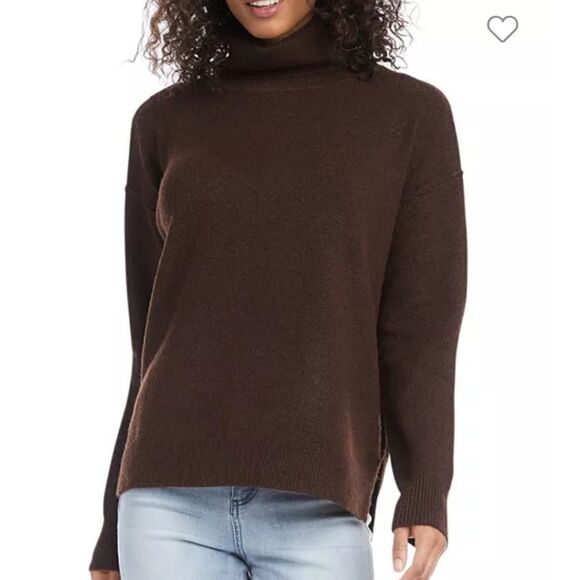 NWT KAREN KANE Turtleneck Sweater Brown Size XS - Picture 1 of 7